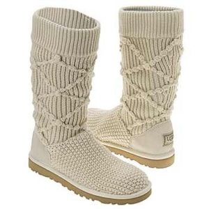 UGG Cream Knit Boots
